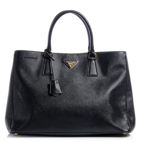 prada large monochrome leather tote|Prada saffiano lux black tote.